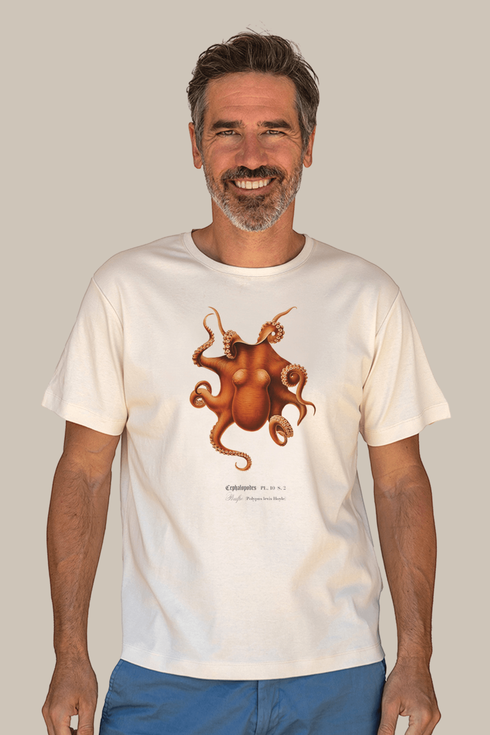 Gilles portant un T-shirt Fanatura mixte poulpe taille M