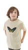 Theodore porte un T-shirt Fanatura Enfant Papillon en taille 10 ans
