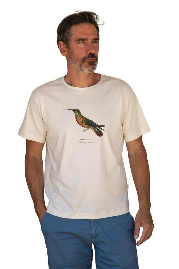Gilles portant un T-shirt Fanatura mixte colibri taille M