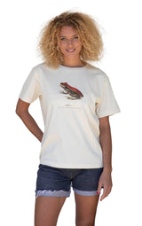 Marjorie portant un T-shirt Fanatura mixte grenouille taille S