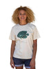 Marjorie portant un T-shirt Fanatura mixte poisson taille S